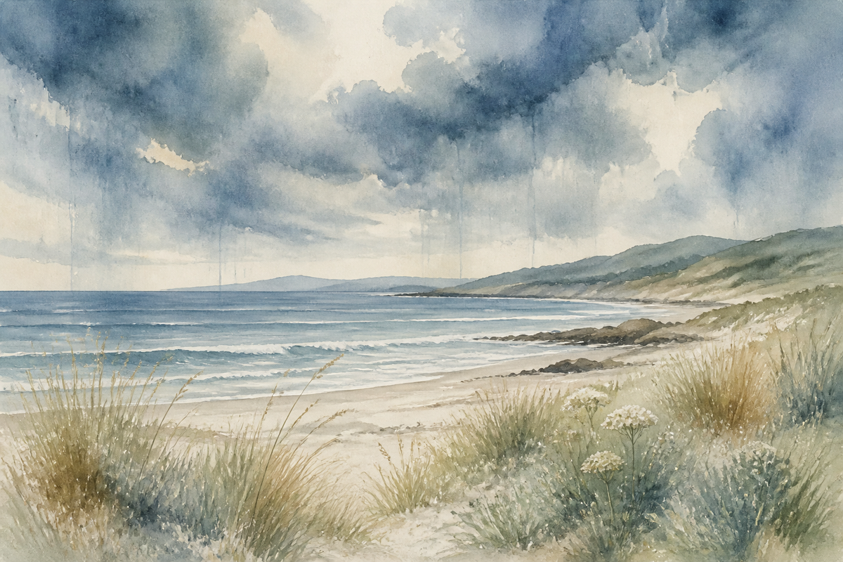Blue Stormy Wallpaper Mural product view
