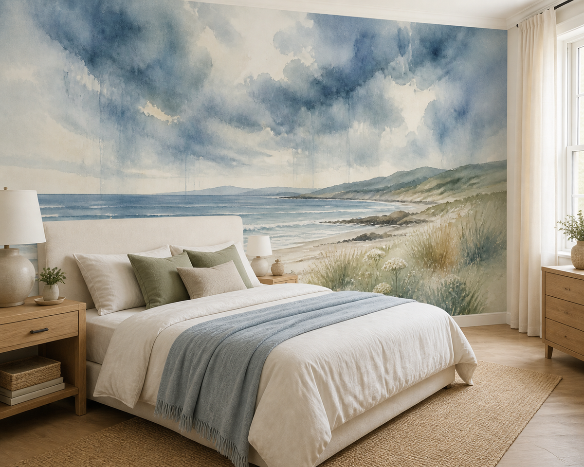 Blue Stormy Wallpaper Mural product view