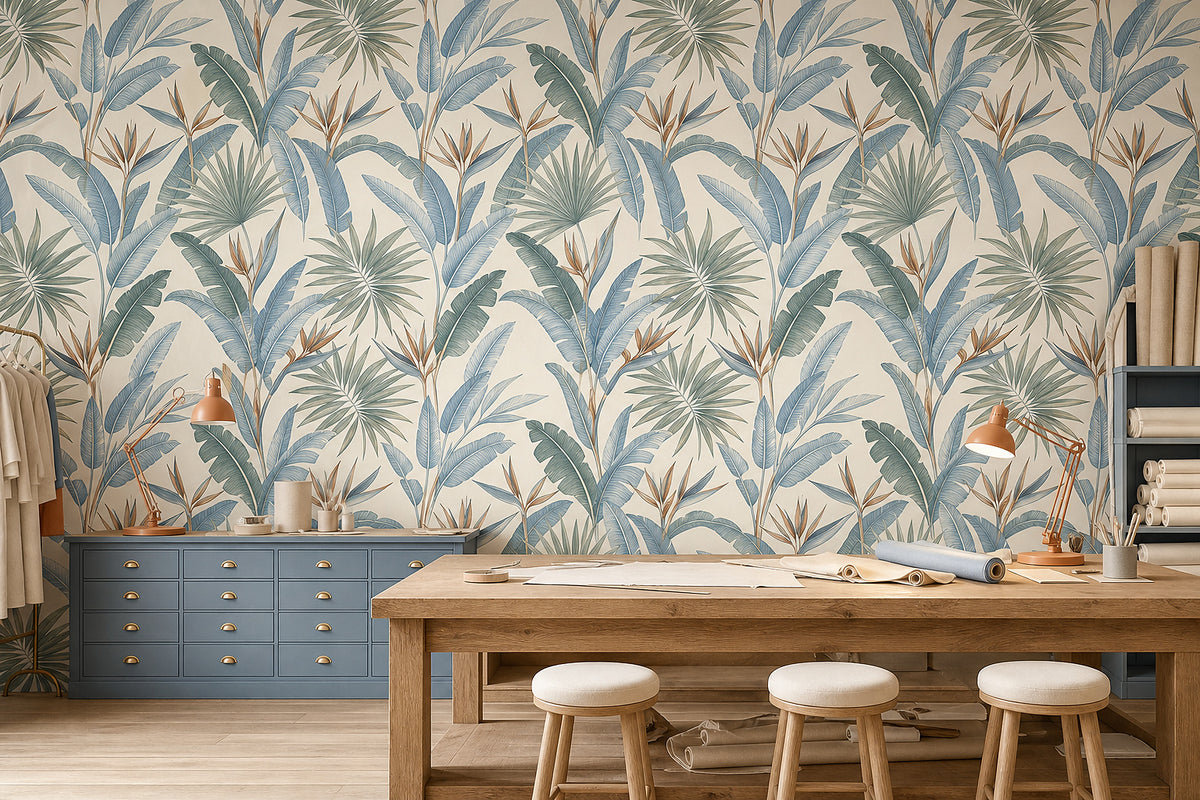 Blue Design Wallpaper Mural product view