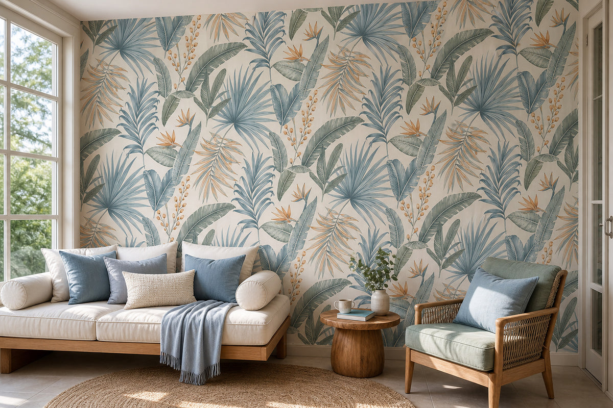 Blue Design Wallpaper Mural product view