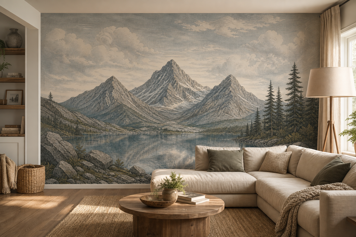 Blue Mountain Wallpaper Mural product view