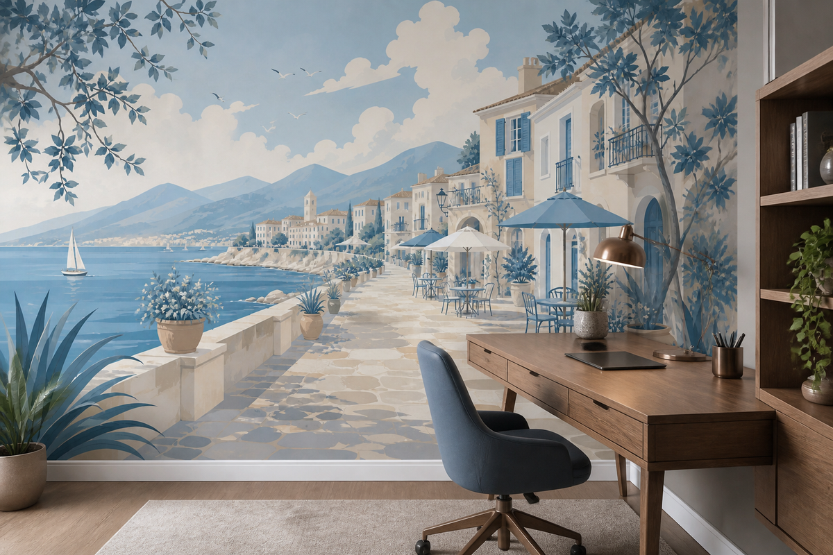 Blue Design Wallpaper Mural product view
