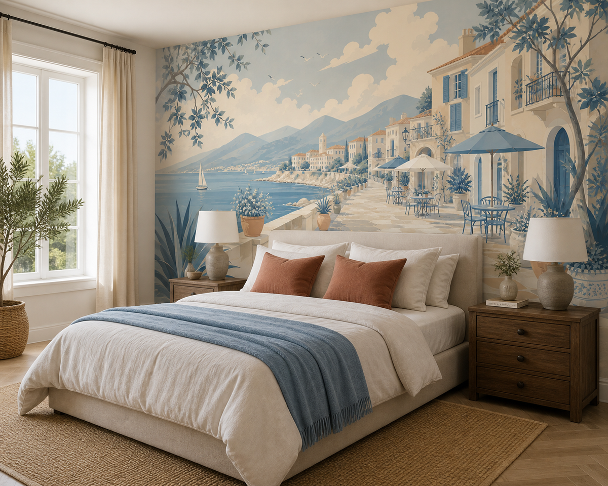 Blue Design Wallpaper Mural product view