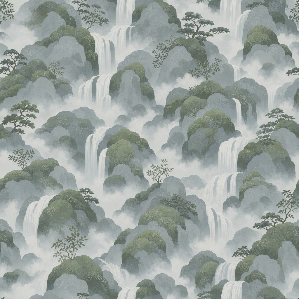 Blue Waterfall Wallpaper Mural product view