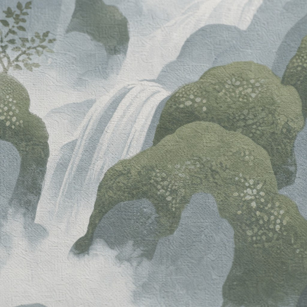 Blue Waterfall Wallpaper Mural product view