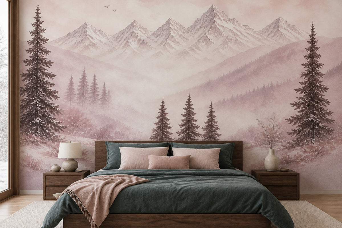 Blush Alpine Wallpaper Mural product view