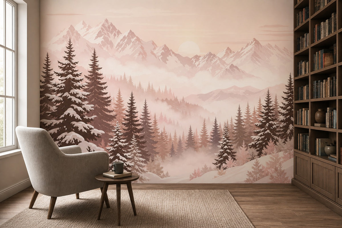 Blush Alpine Wallpaper Mural product view