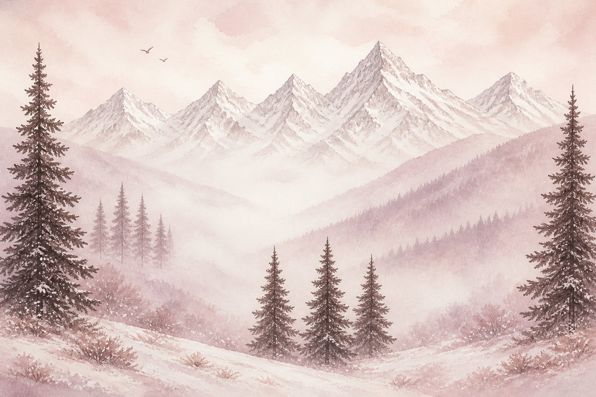Blush Alpine Wallpaper Mural product view