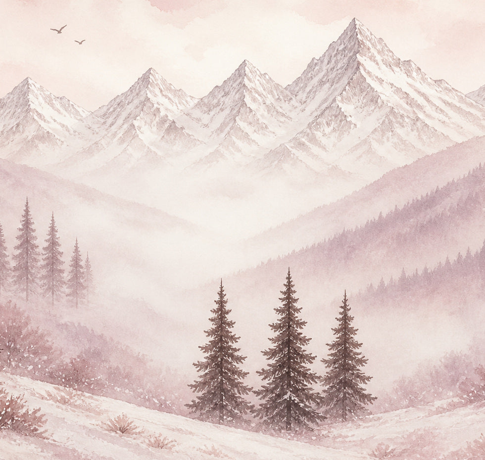 Blush Alpine Wallpaper Mural product view