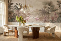 Blush Spoonbill Tropical Lake Jungle Wallpaper Mural