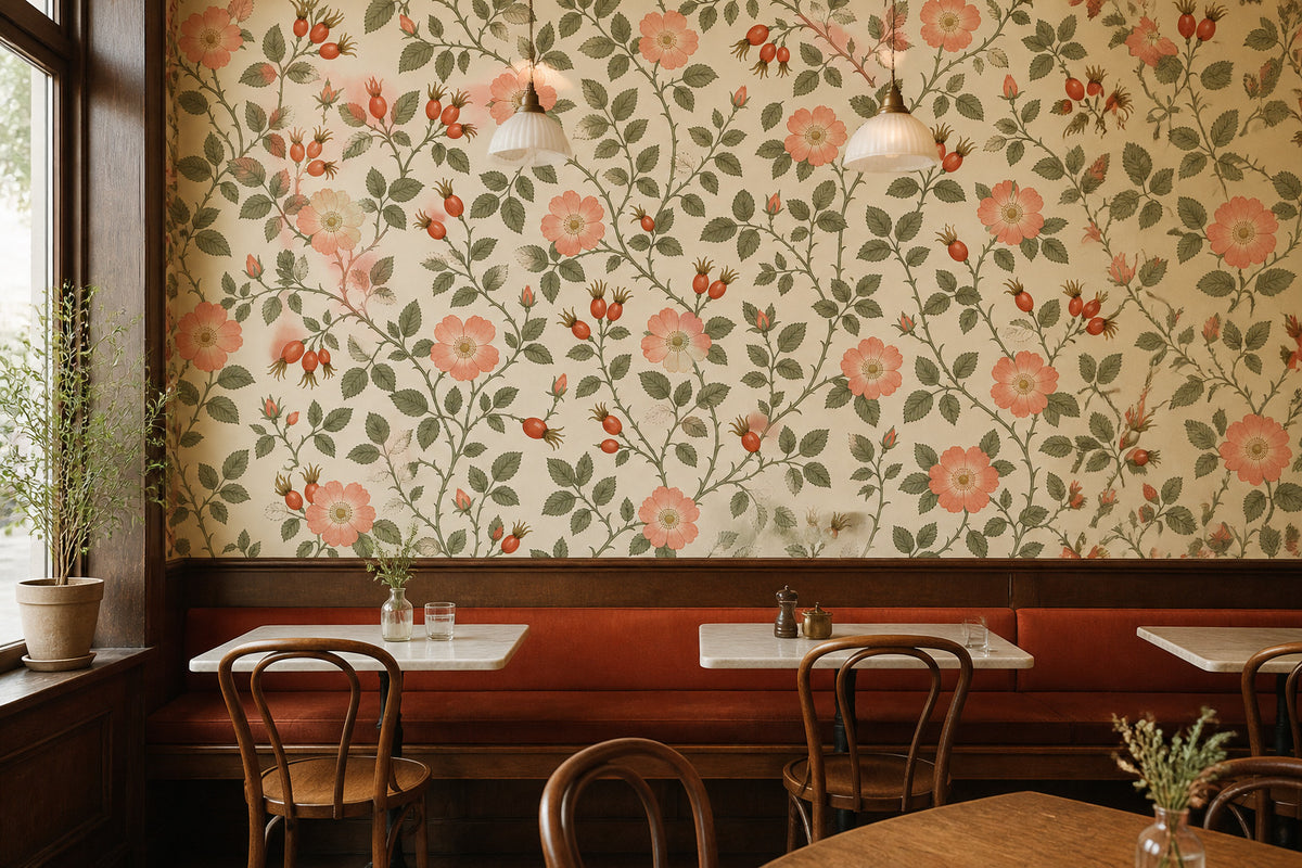 Blush Botanical Wallpaper Mural product view
