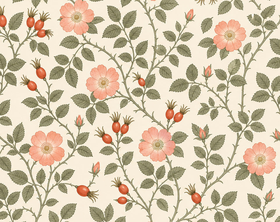 Blush Botanical Wallpaper Mural product view