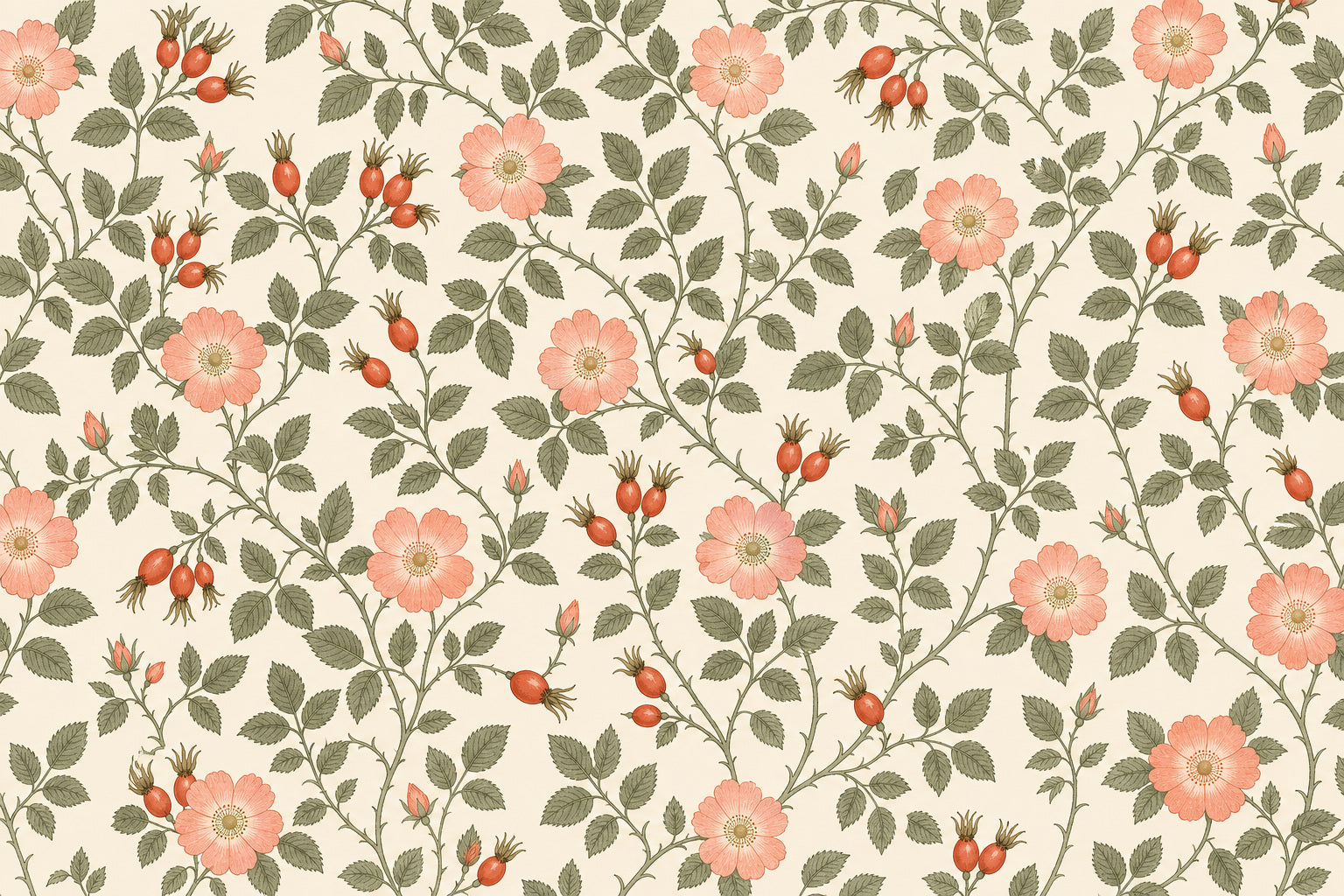 Blush Botanical Wallpaper Mural