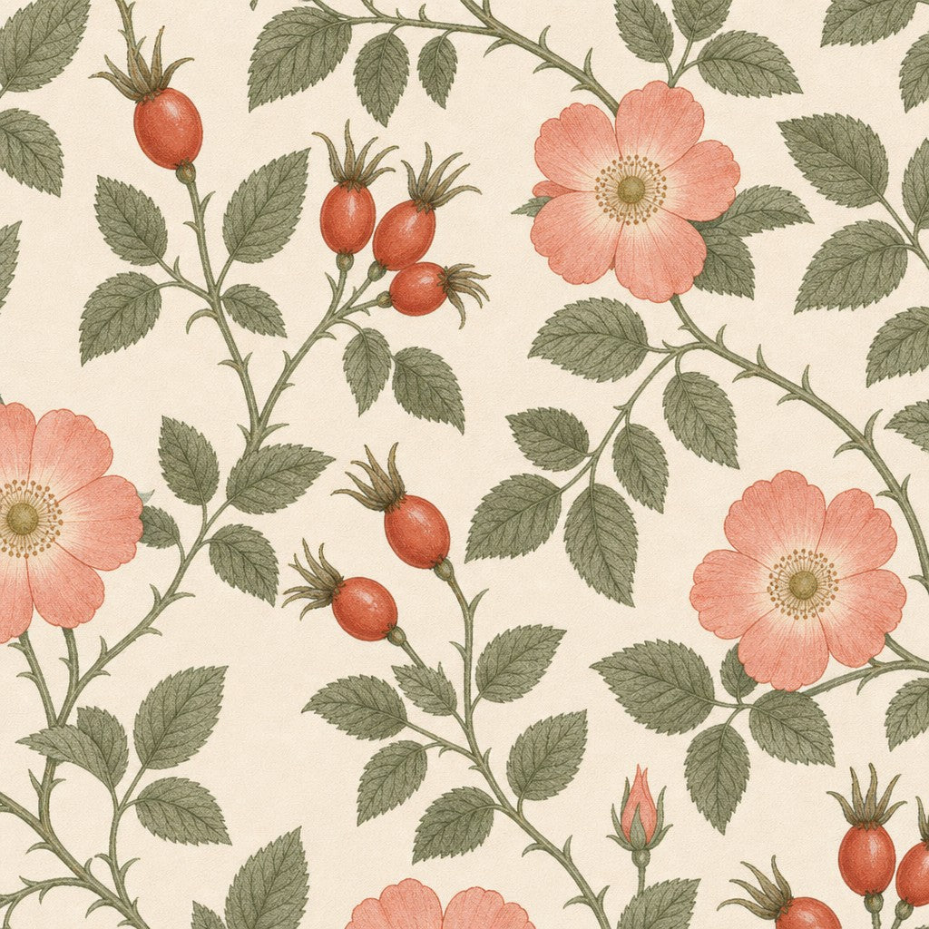Blush Botanical Wallpaper Mural product view