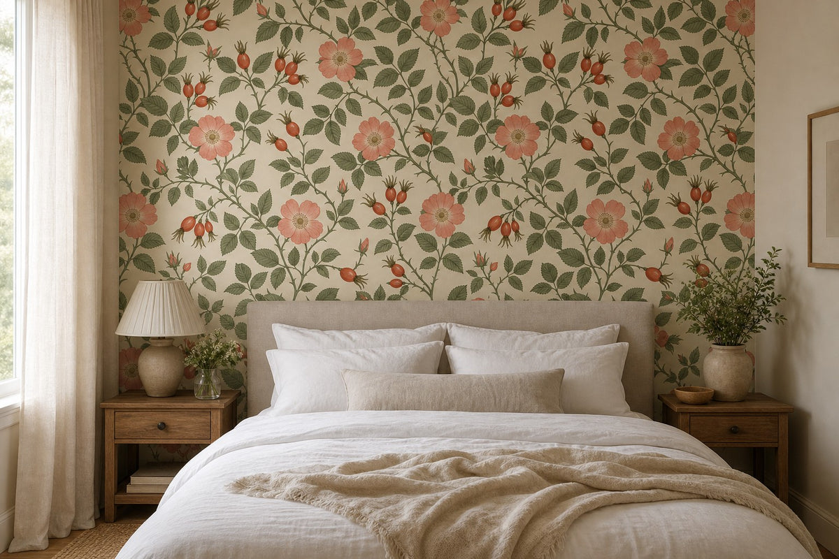 Blush Botanical Wallpaper Mural product view