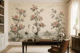 Blush Crane Wallpaper Mural
