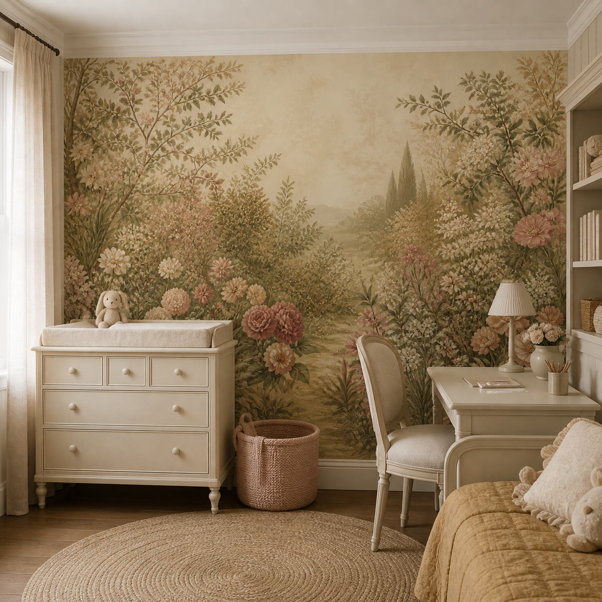 Blush Vintage Wallpaper Mural product view