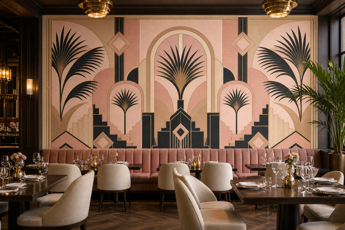 Blush Deco Wallpaper Mural product view