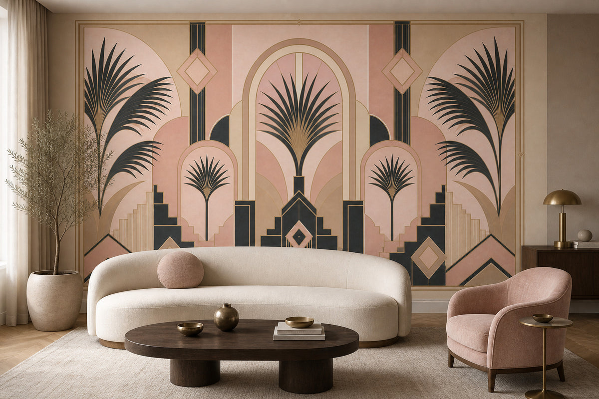 Blush Deco Wallpaper Mural product view