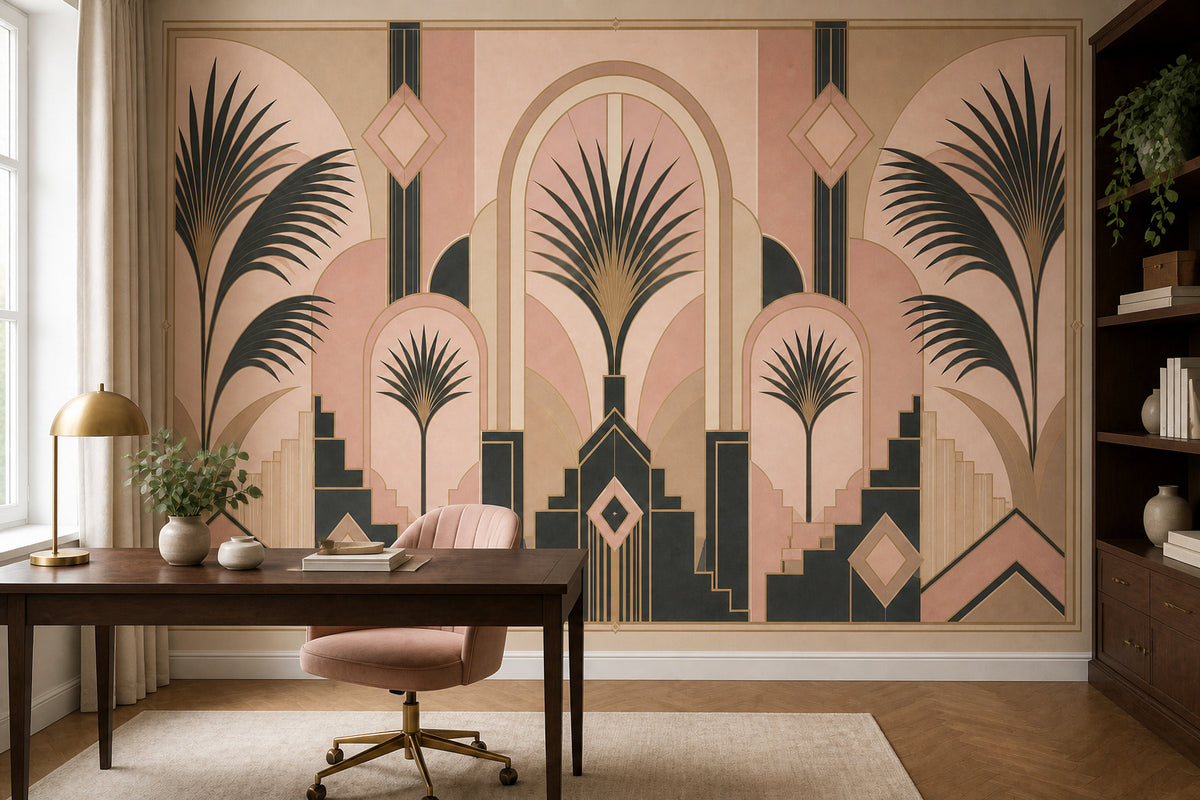 Blush Deco Wallpaper Mural product view