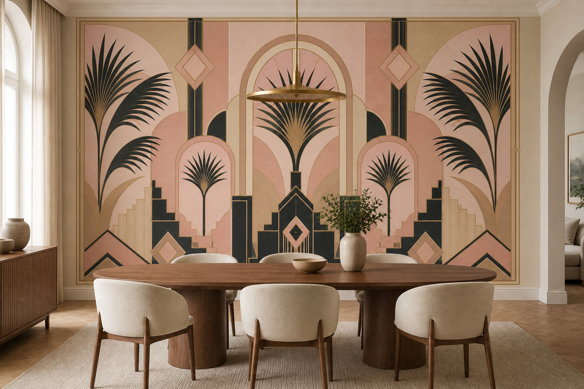 Blush Deco Wallpaper Mural product view