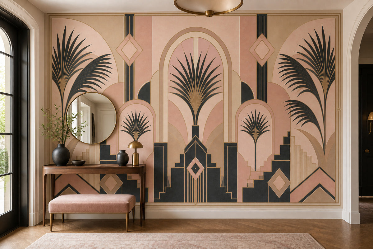 Blush Deco Wallpaper Mural product view