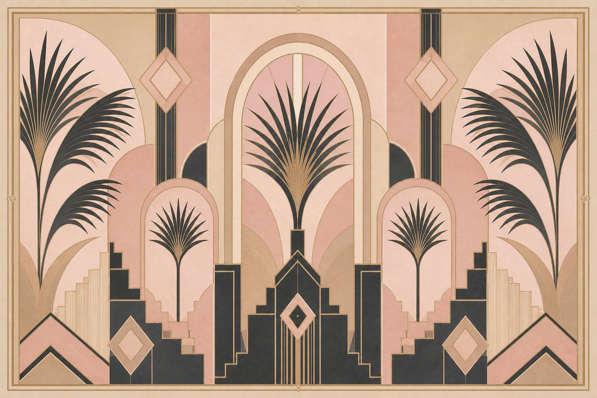 Blush Deco Wallpaper Mural product view
