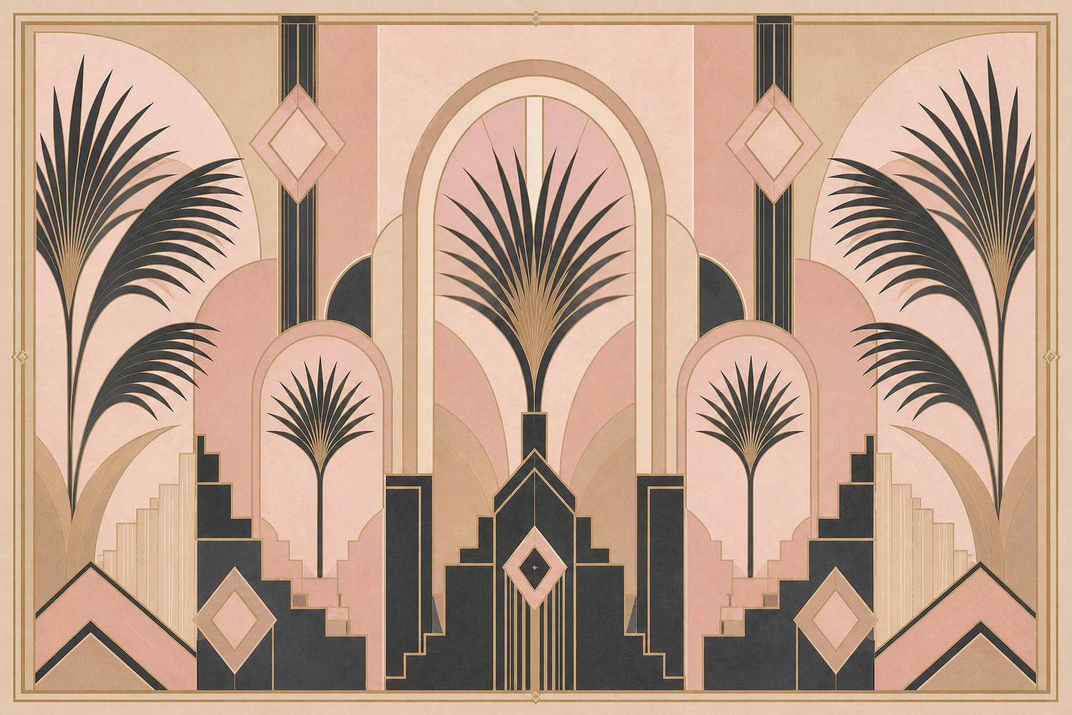 Blush Deco Wallpaper Mural