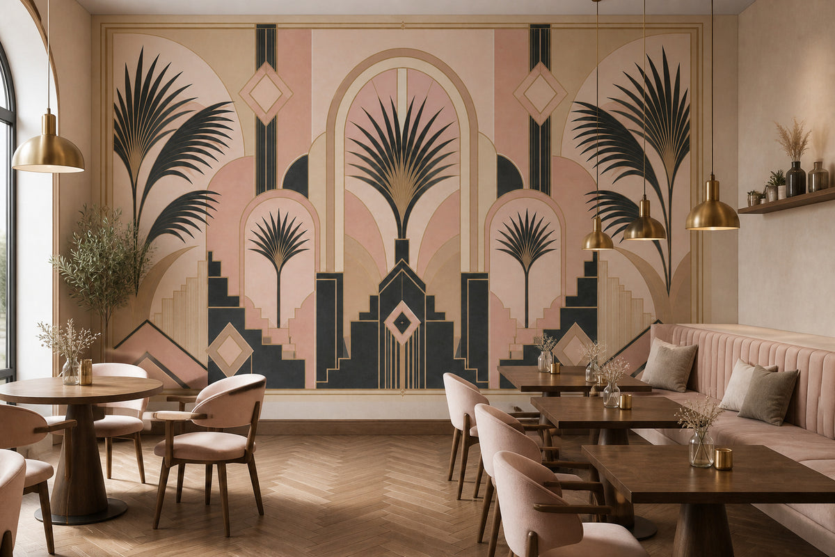 Blush Deco Wallpaper Mural product view