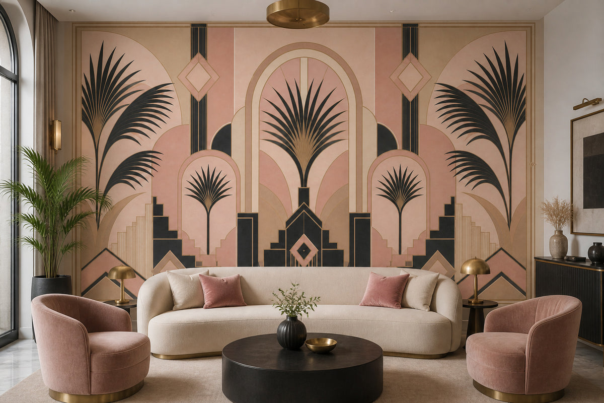Blush Deco Wallpaper Mural product view