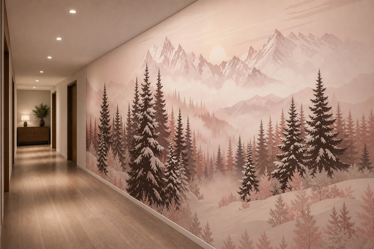 Blush Alpine Wallpaper Mural product view