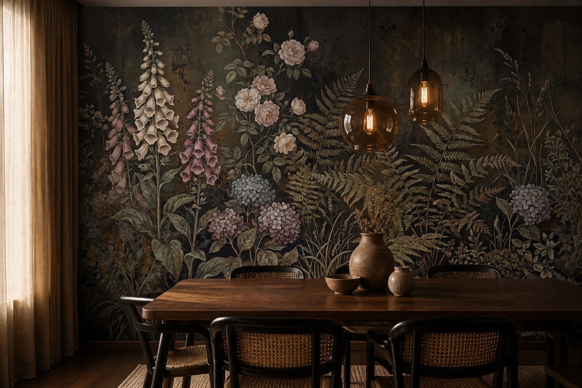blush leaf vintage jungle wallpaper dining custom stick on non woven vinyl removable