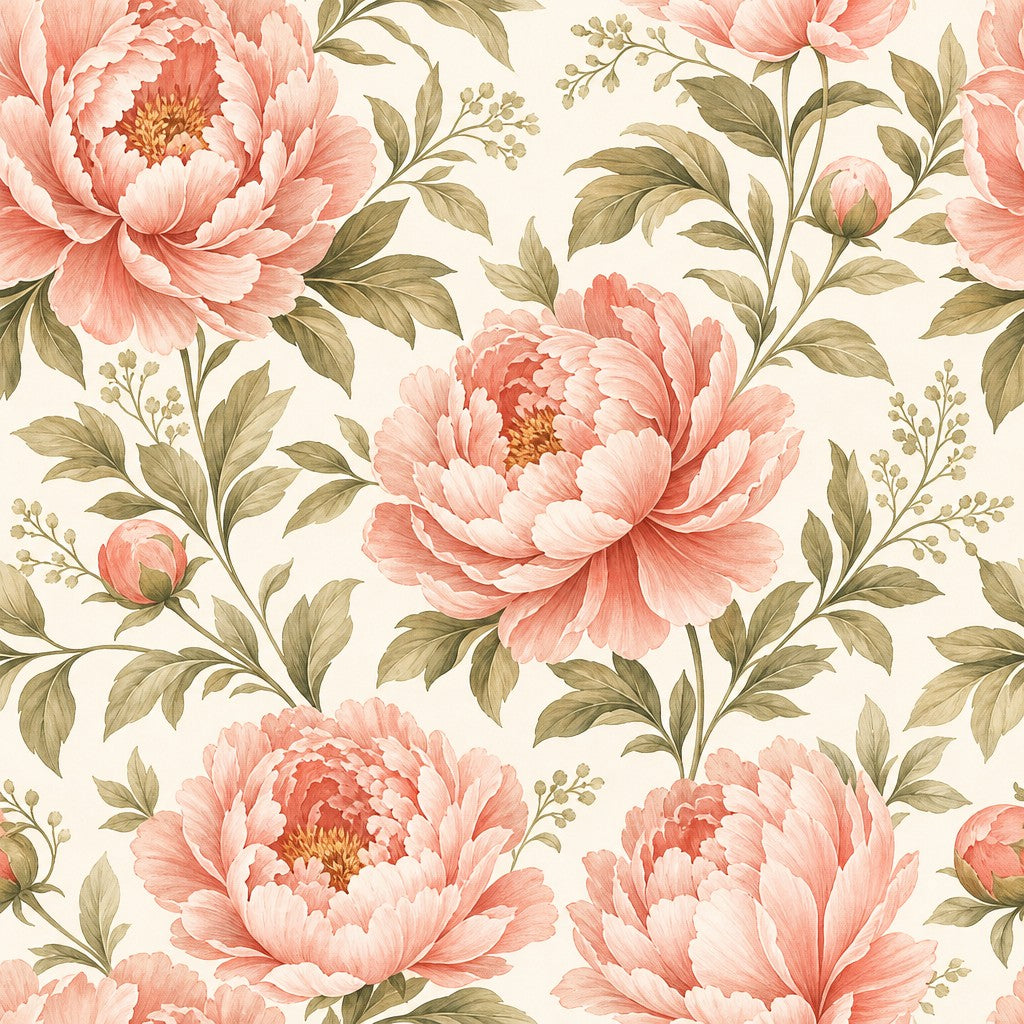 Blush Peony Wallpaper Mural product view