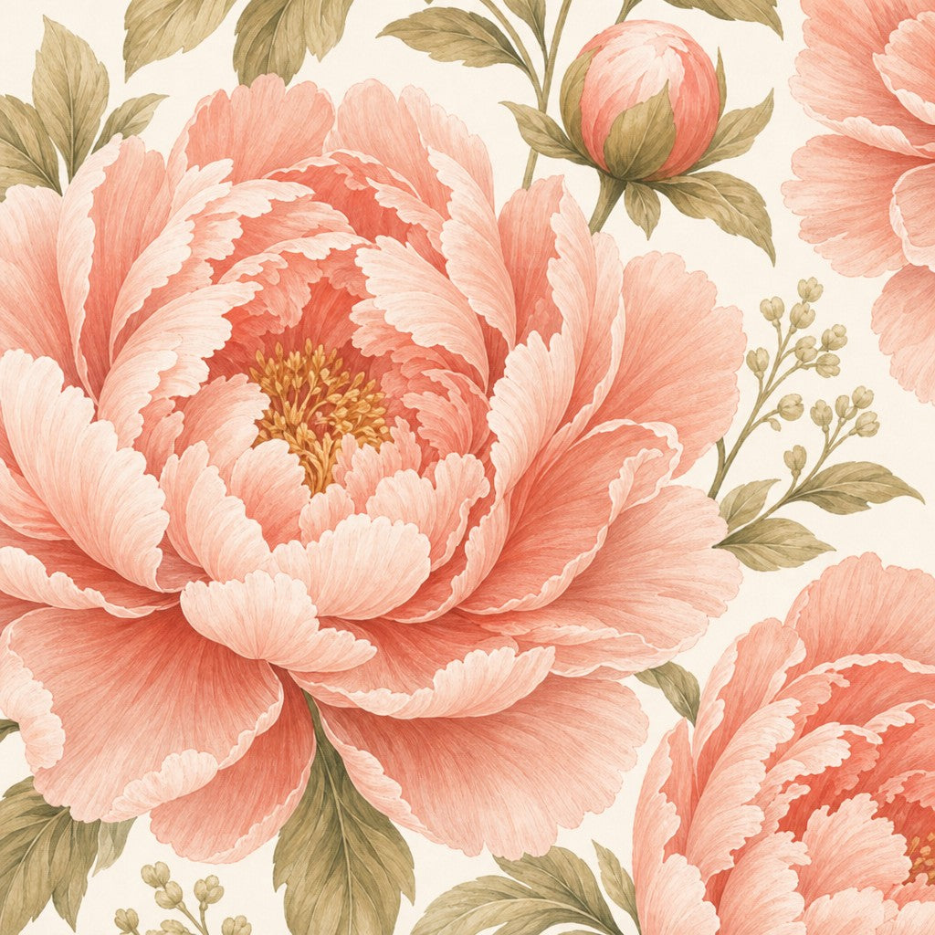 Blush Peony Wallpaper Mural product view