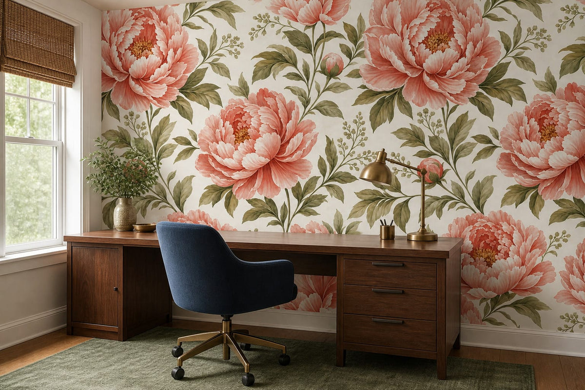 Blush Peony Wallpaper Mural product view