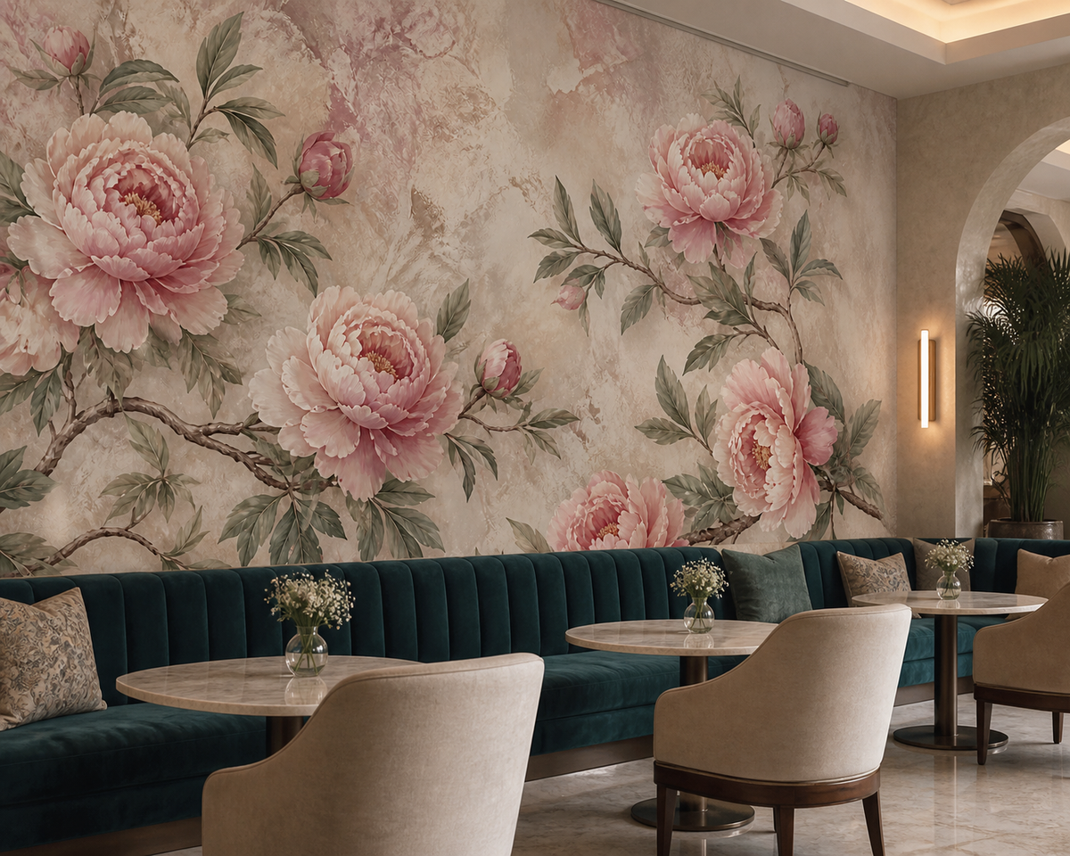 Blush Peony Wallpaper Mural product view