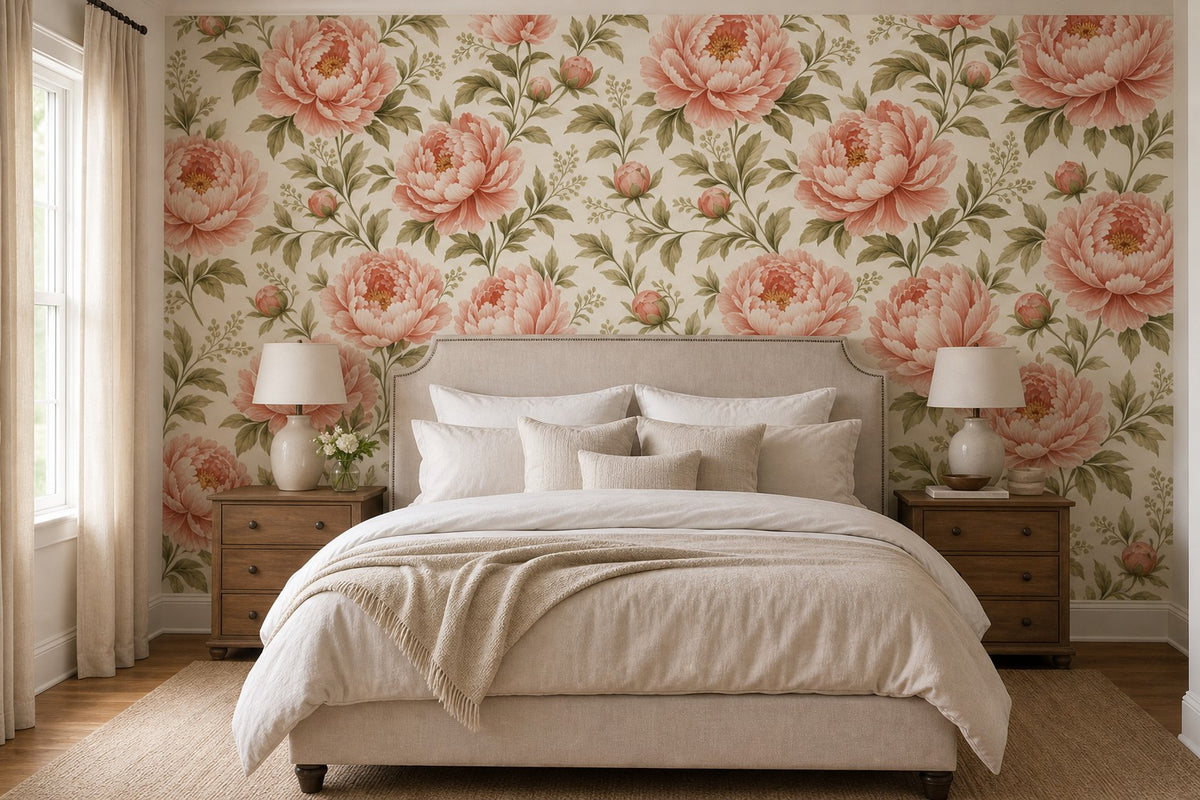 Blush Peony Wallpaper Mural product view