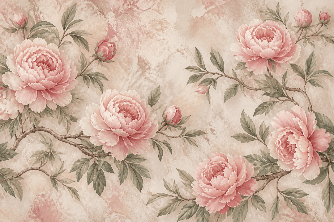 Blush Peony Wallpaper Mural product view