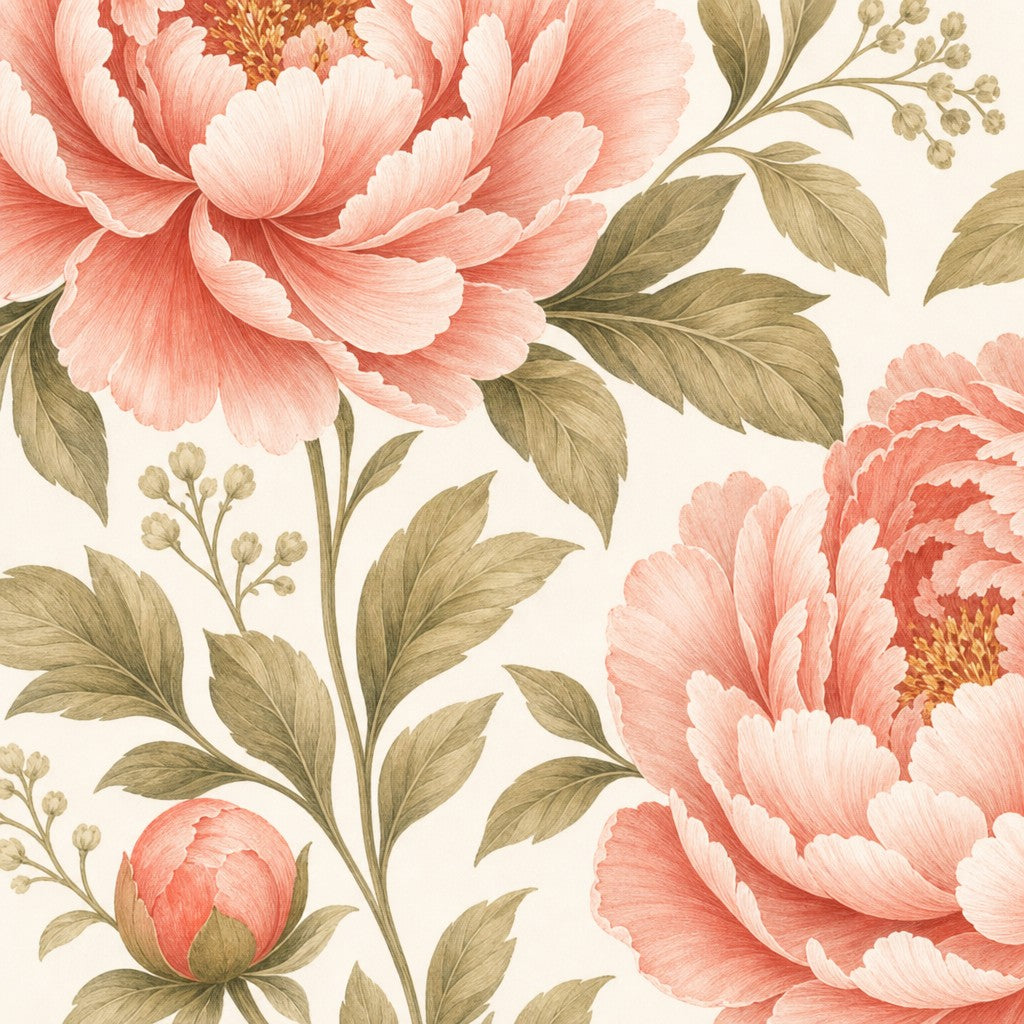 Blush Peony Wallpaper Mural product view