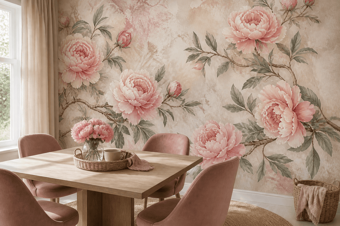 Blush Peony Wallpaper Mural product view