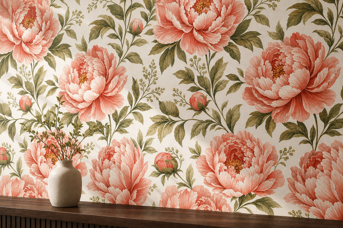 Blush Peony Wallpaper Mural product view