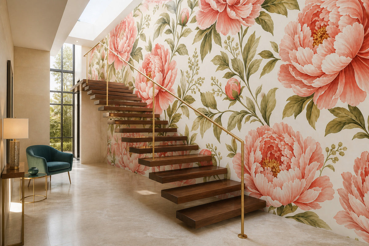 Blush Peony Wallpaper Mural product view
