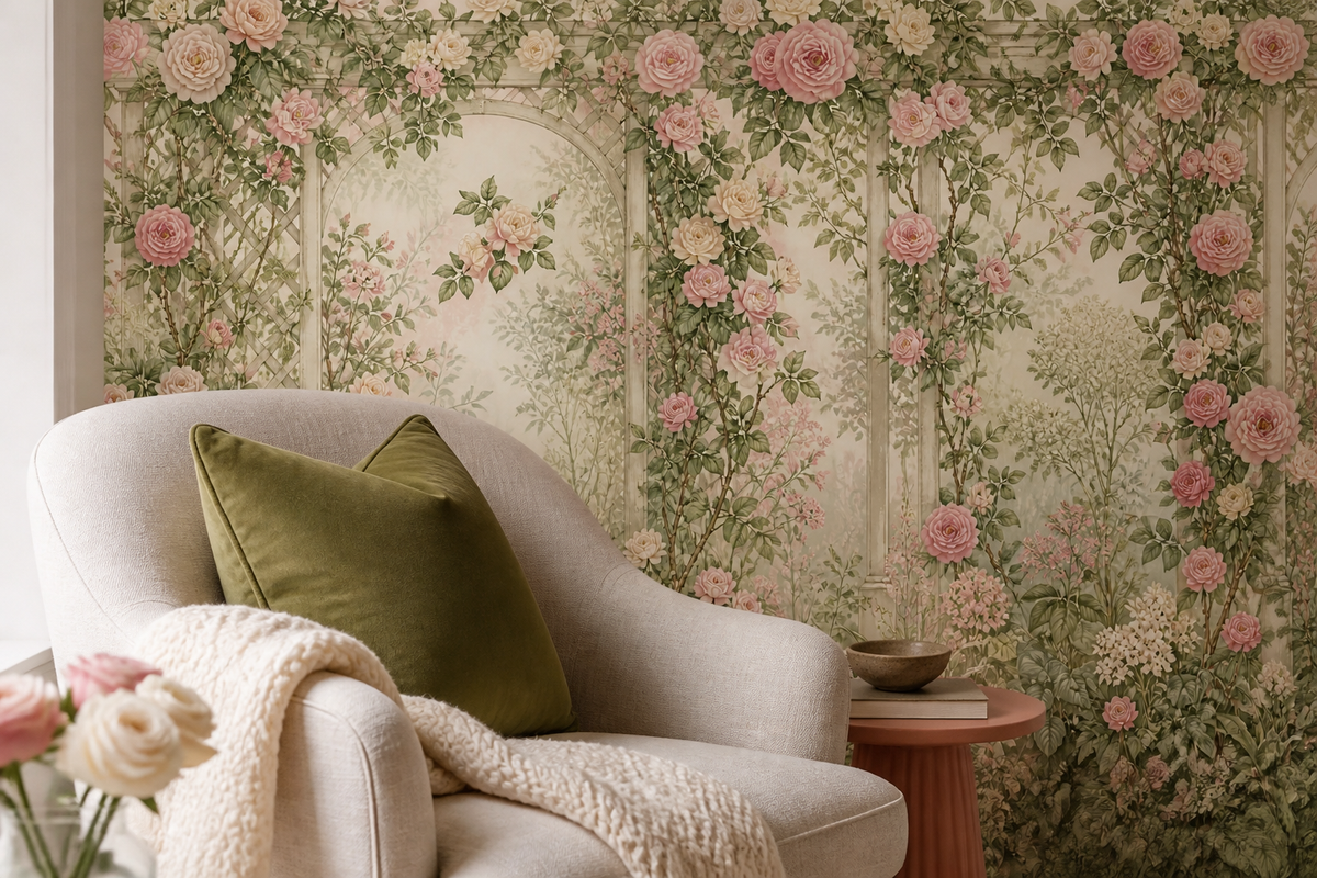 Blush Rose Wallpaper Mural product view