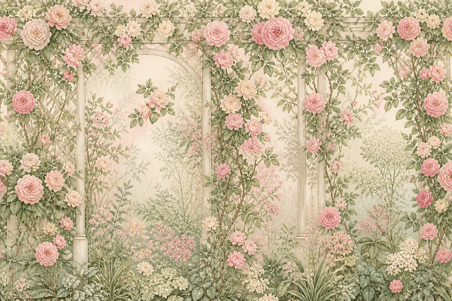 Blush Rose Wallpaper Mural