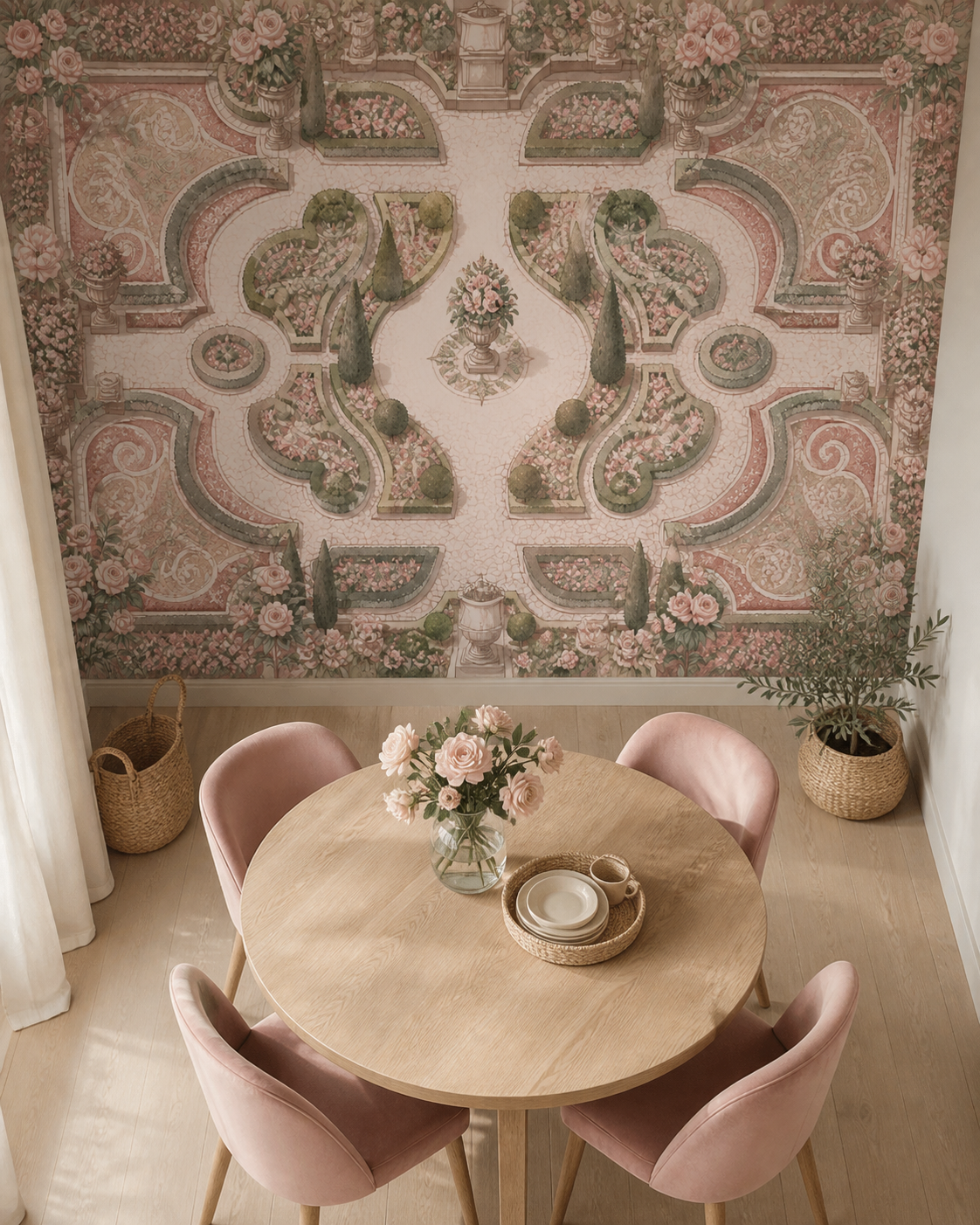 Blush Rose Wallpaper Mural product view
