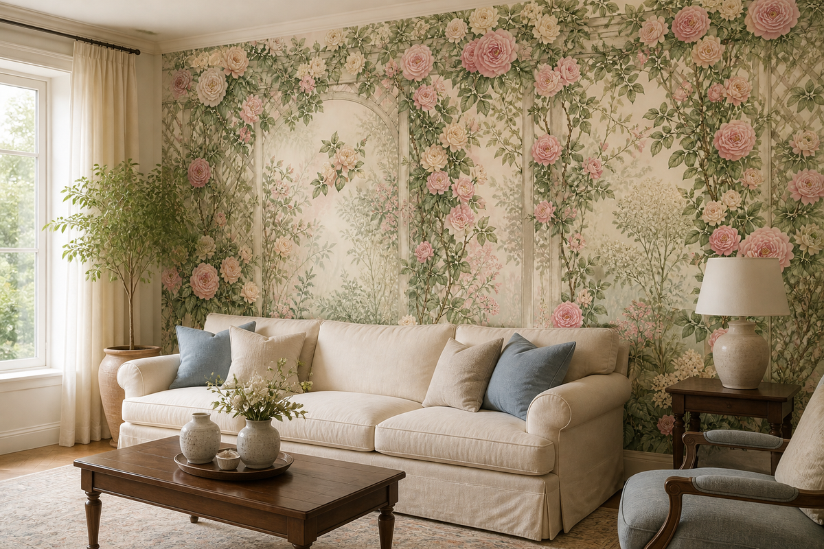 Blush Rose Wallpaper Mural product view