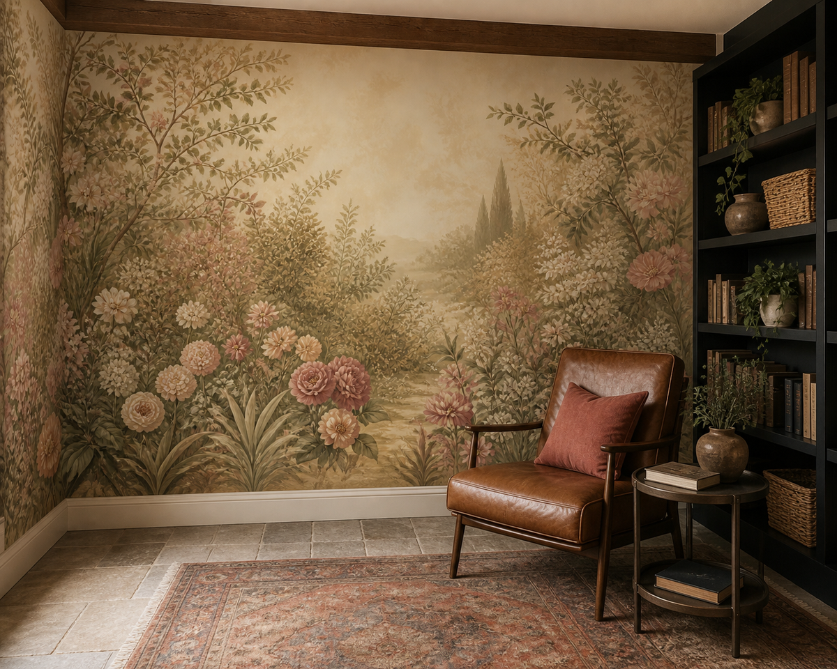 Blush Vintage Wallpaper Mural product view