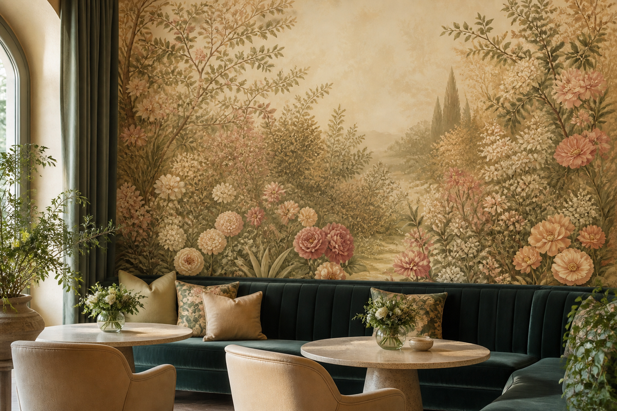 Blush Vintage Wallpaper Mural product view