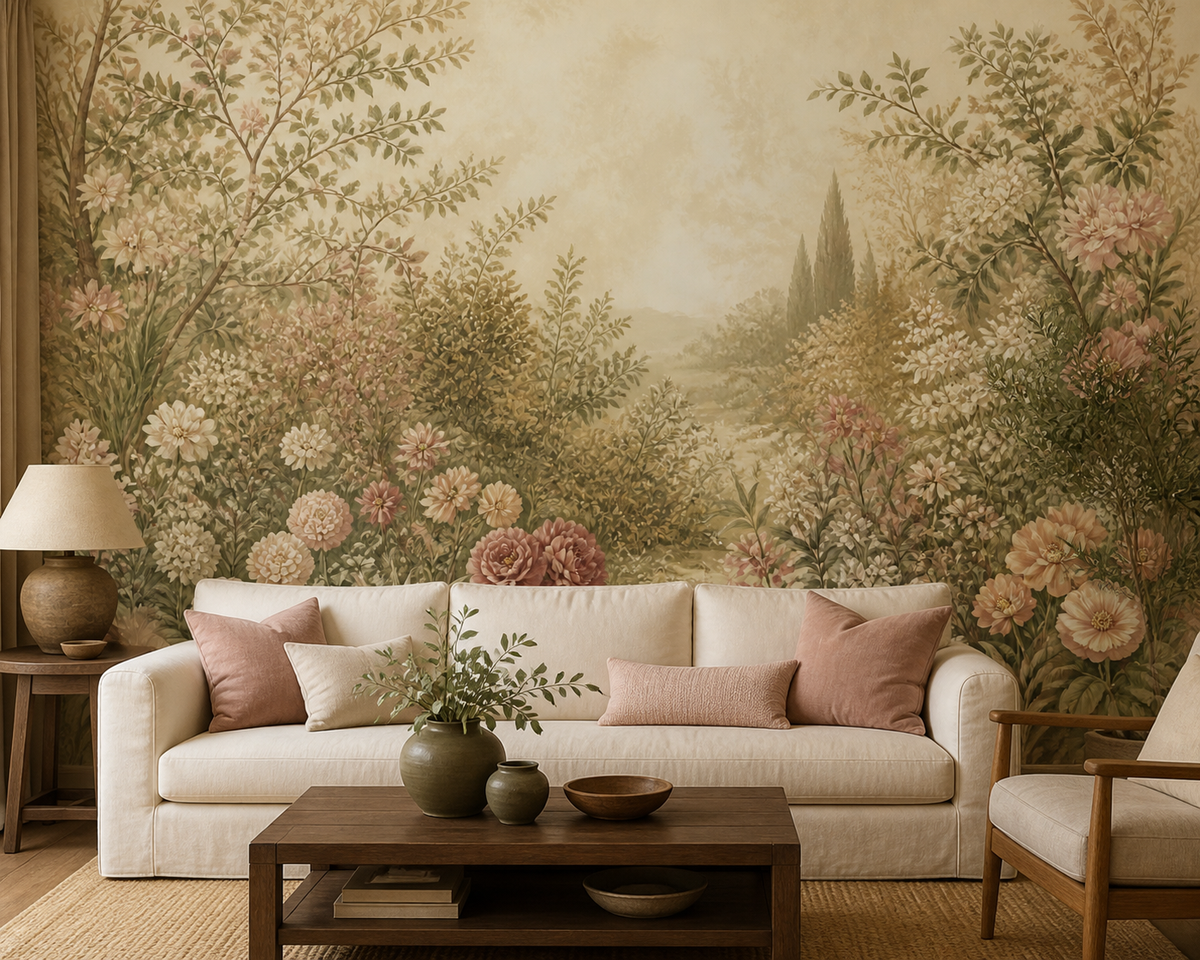 Blush Vintage Wallpaper Mural product view