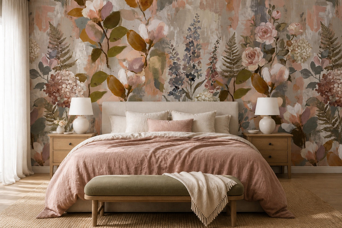 blush vintage jungle wallpaper bedroom custom self adhesive non woven vinyl removable